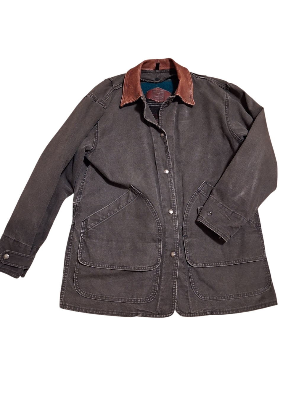 Men's Woolrich Dk Gray Field/Chore Jacket, Vintage 90's, Medium, Workwear Coat
